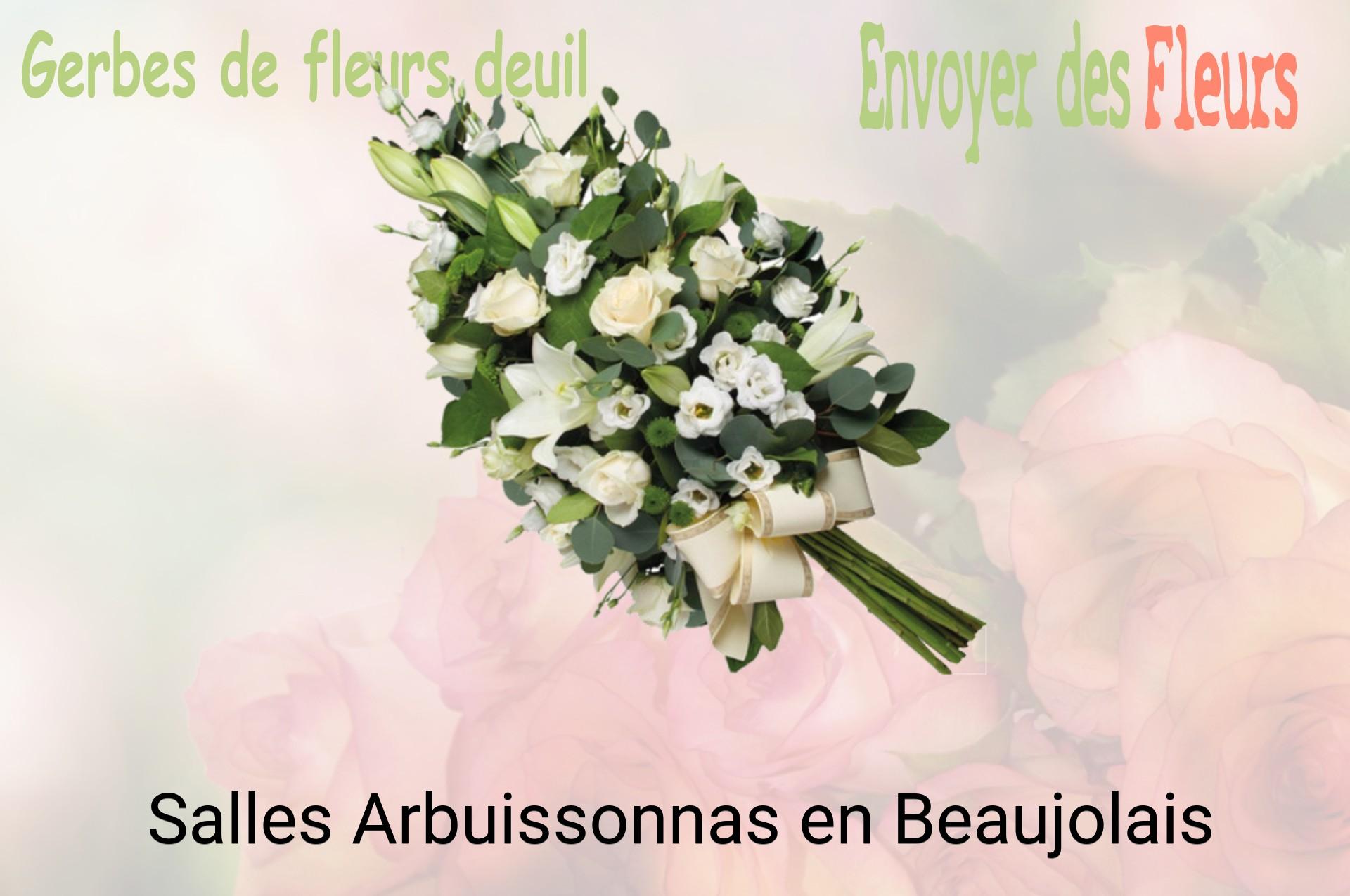 Gerbe de fleurs de deuil livrée à Salles-Arbuissonnas-en-Beaujolais